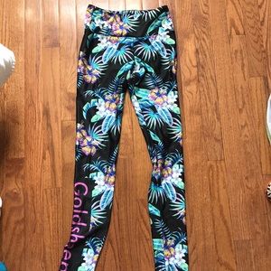 Tropical print leggings